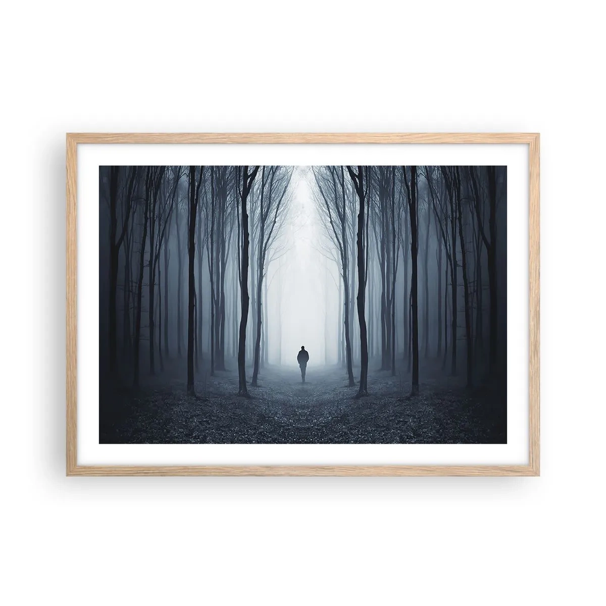 Plakát v rámu světlý dub - A všechno jednoduché a jasné - 70x50 cm