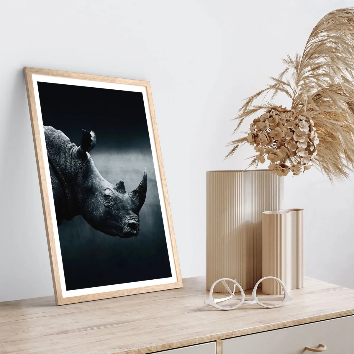 Plakát v rámu světlý dub - Pravý profil - 61x91 cm
