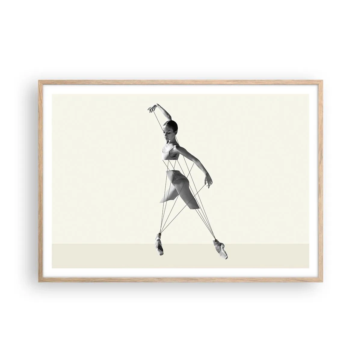 Plakát v rámu světlý dub - V divadle světa - 100x70 cm