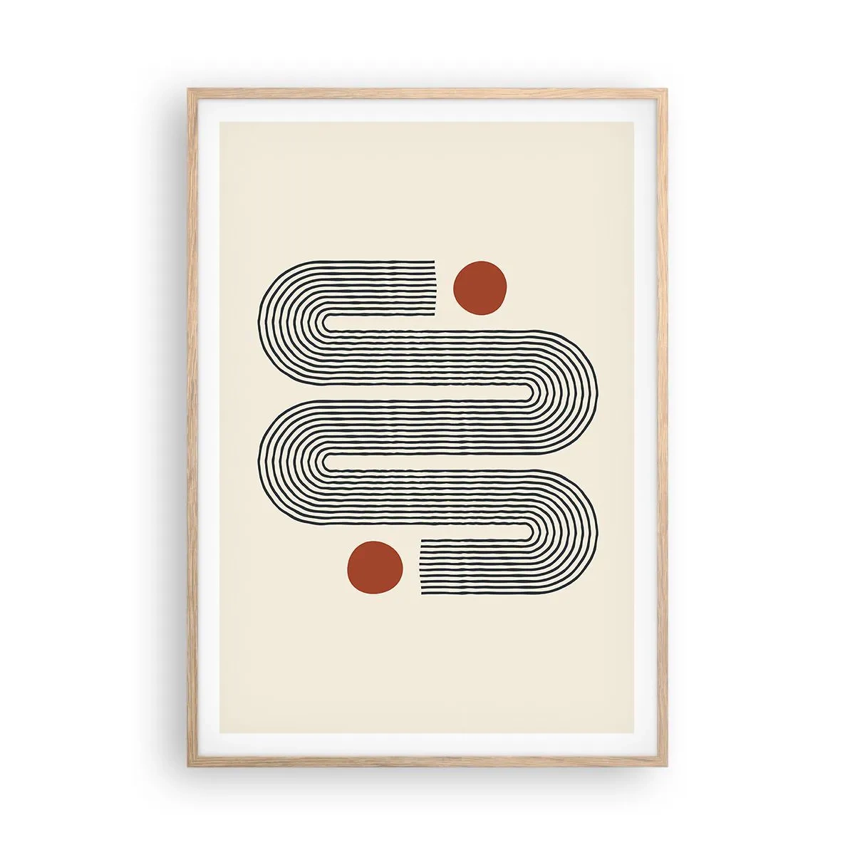 Plakát v rámu světlý dub - Od začátku do konce - 70x100 cm