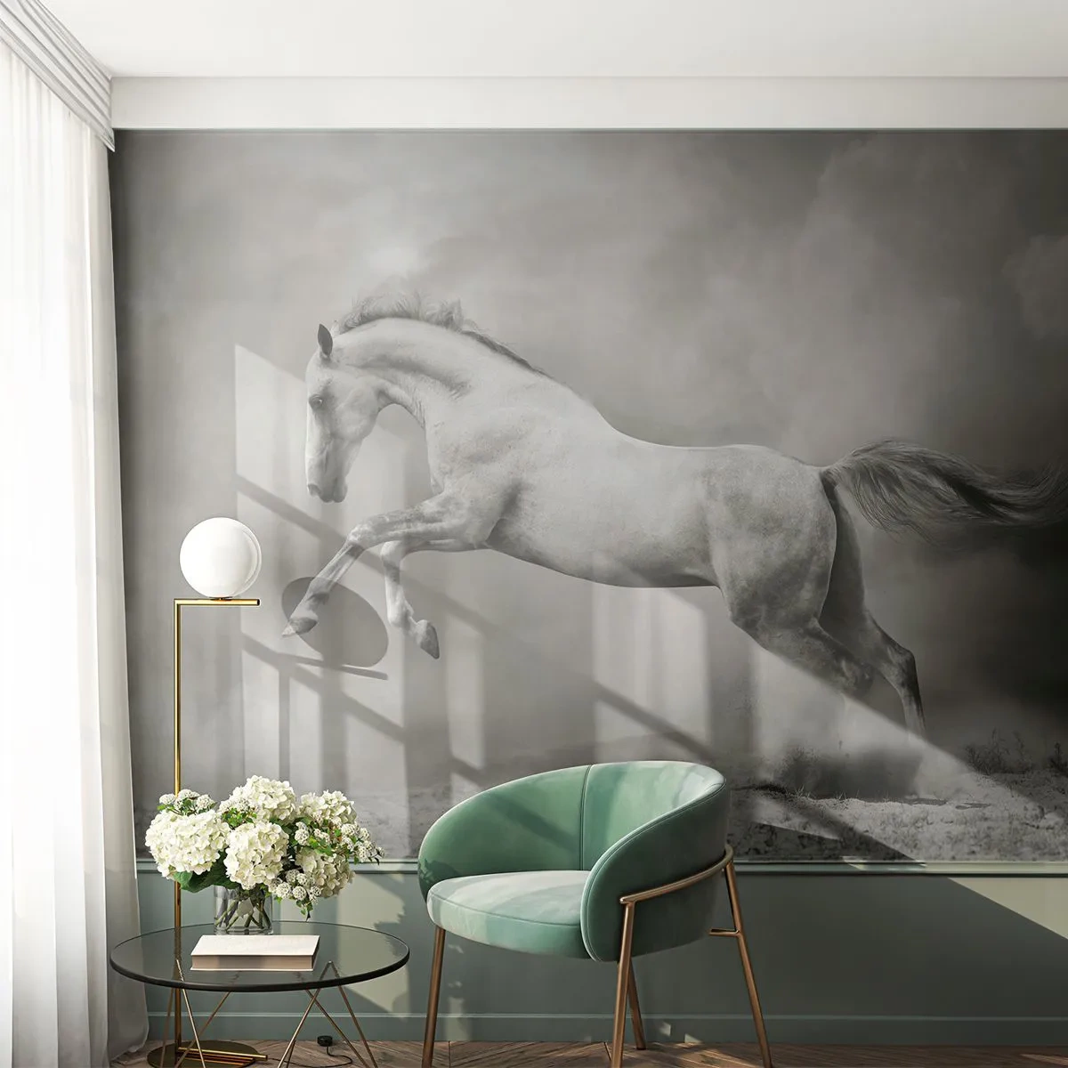 Fototapeta Standard Eco - Mezi bděním a snem - Zvířata, Kůň, Příroda - 300x210 cm