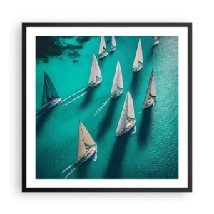Plakát v černém rámu - Zápasení s větrem - 60x60 cm