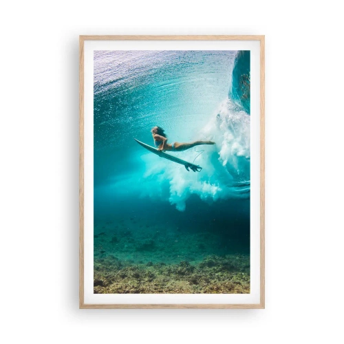 Plakát v rámu světlý dub - Podmořský svět - 61x91 cm