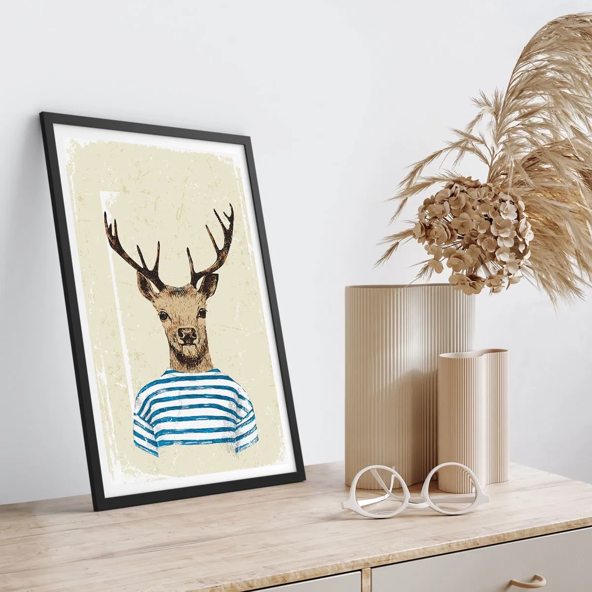 Plakát v černém rámu - Protože mám rád pruhované košile! - 61x91 cm