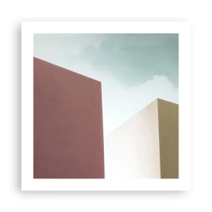 Plakát - Geometrie slunečného léta - 50x50 cm