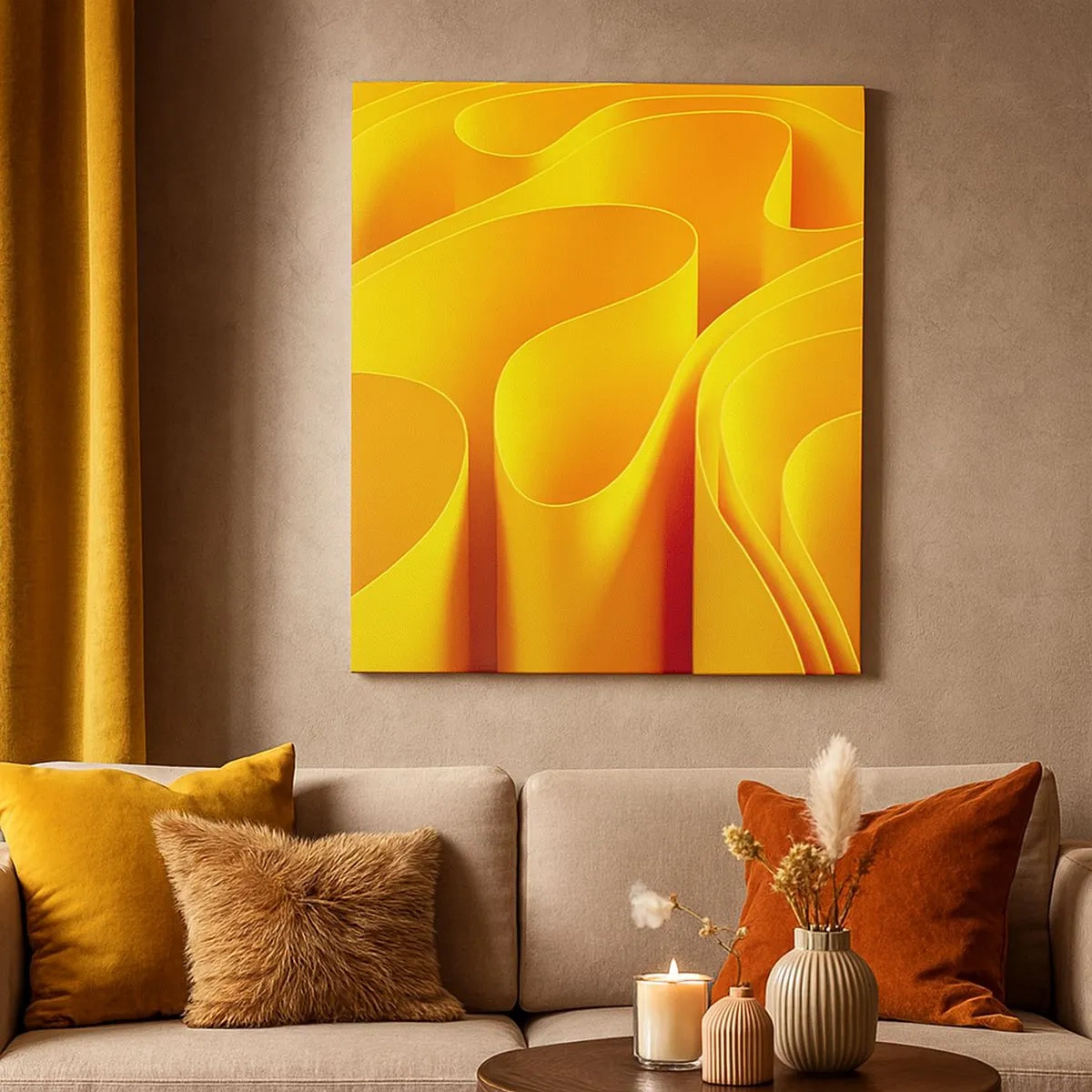 Obraz na plátně - Jako sluneční vlny - 30x30 cm