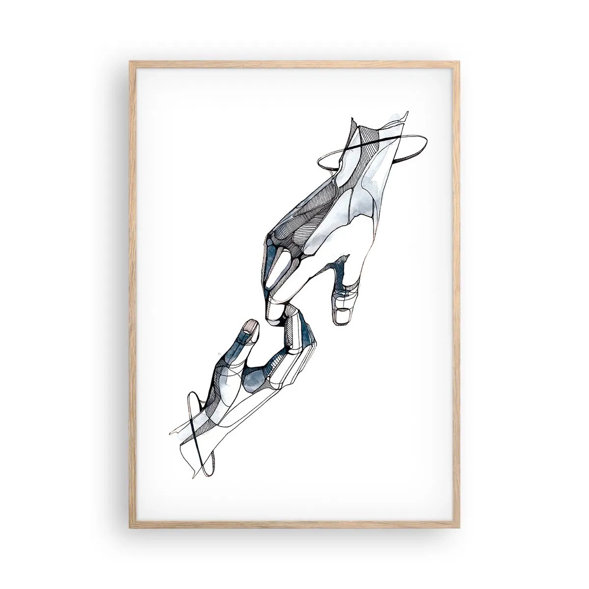 Plakát v rámu světlý dub - Dobré gesto - 70x100 cm