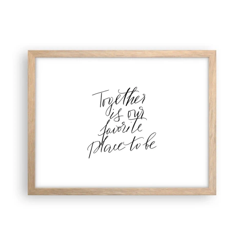 Plakát v rámu světlý dub - Cítíte to také? - 40x30 cm