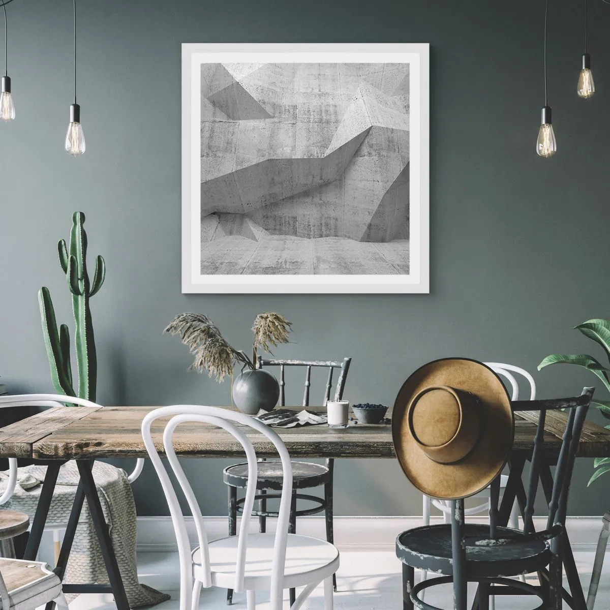 Plakát v bílém rámu - Skutečná výzva - 60x60 cm