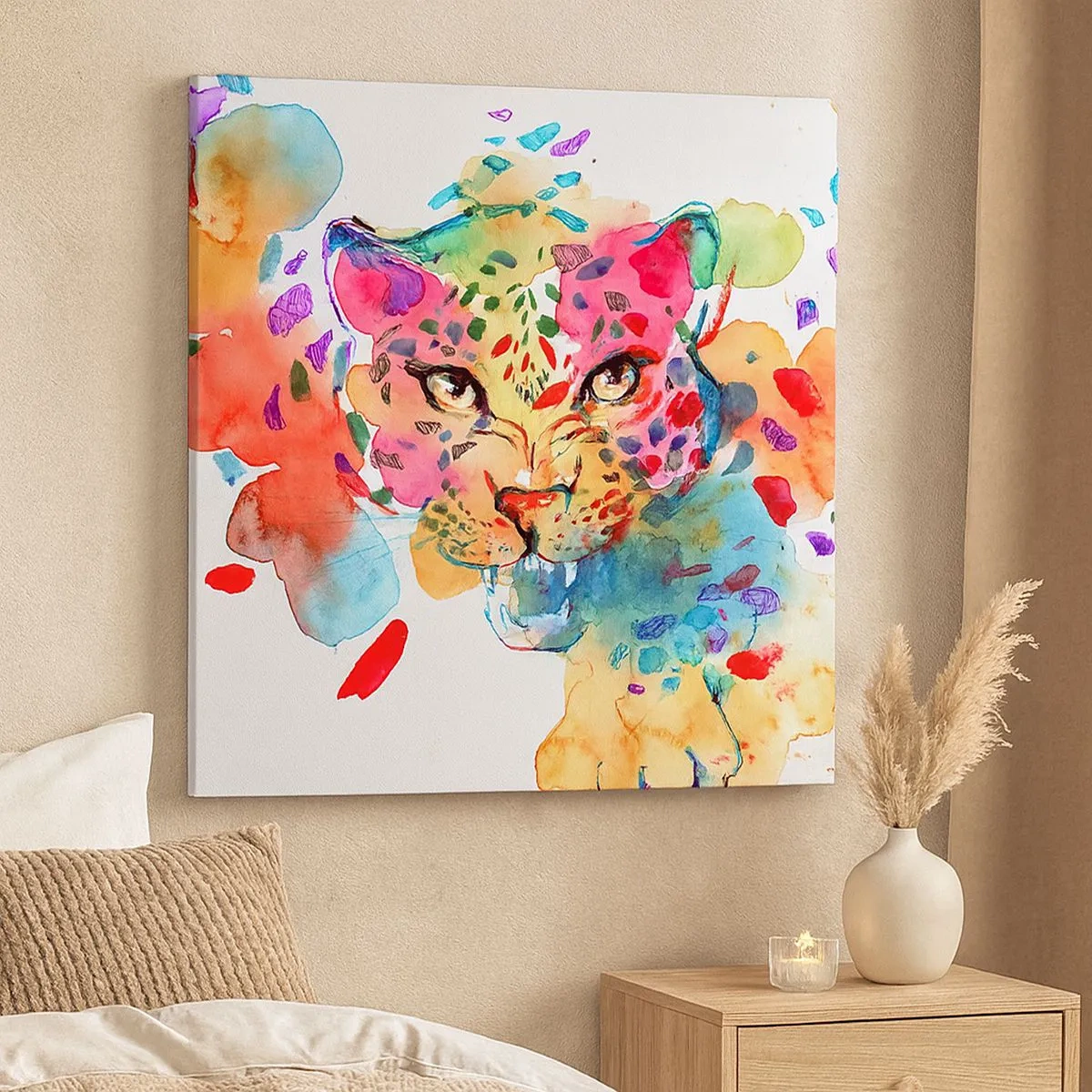 Obraz na plátně - Kráska a zvíře - 30x30 cm