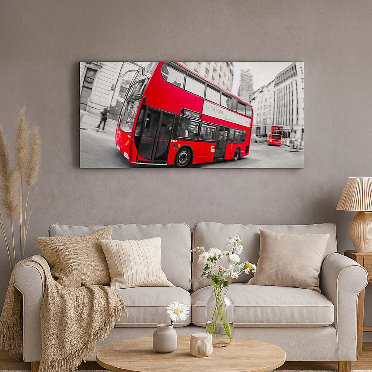 Obraz na plátně - Londýn tradičně - by bus - 30x30 cm