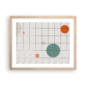 Plakát v rámu světlý dub - V pasti. My nebo ony? - 50x40 cm