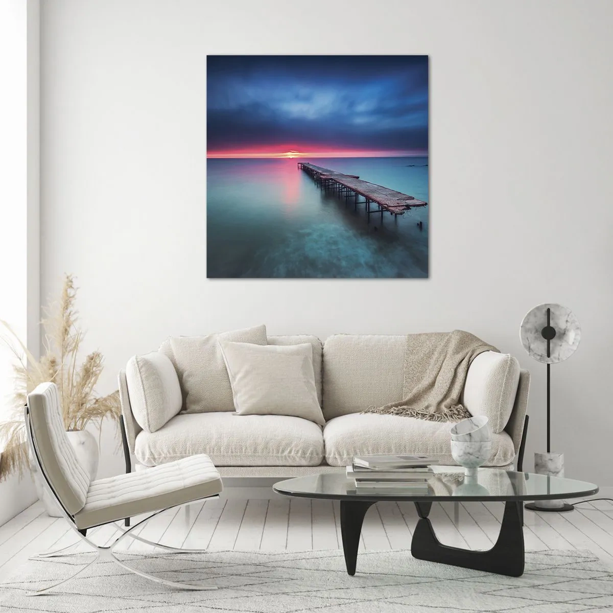 Obraz na skle - Mezi nebem a zemí - 40x40 cm