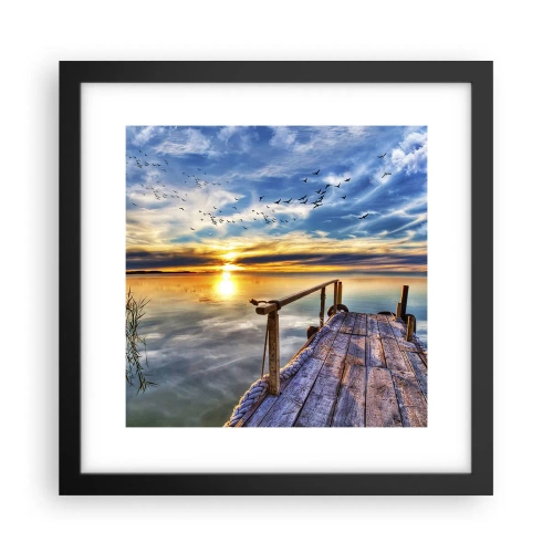 Plakát v černém rámu - Vítr jde odpočívat - 30x30 cm