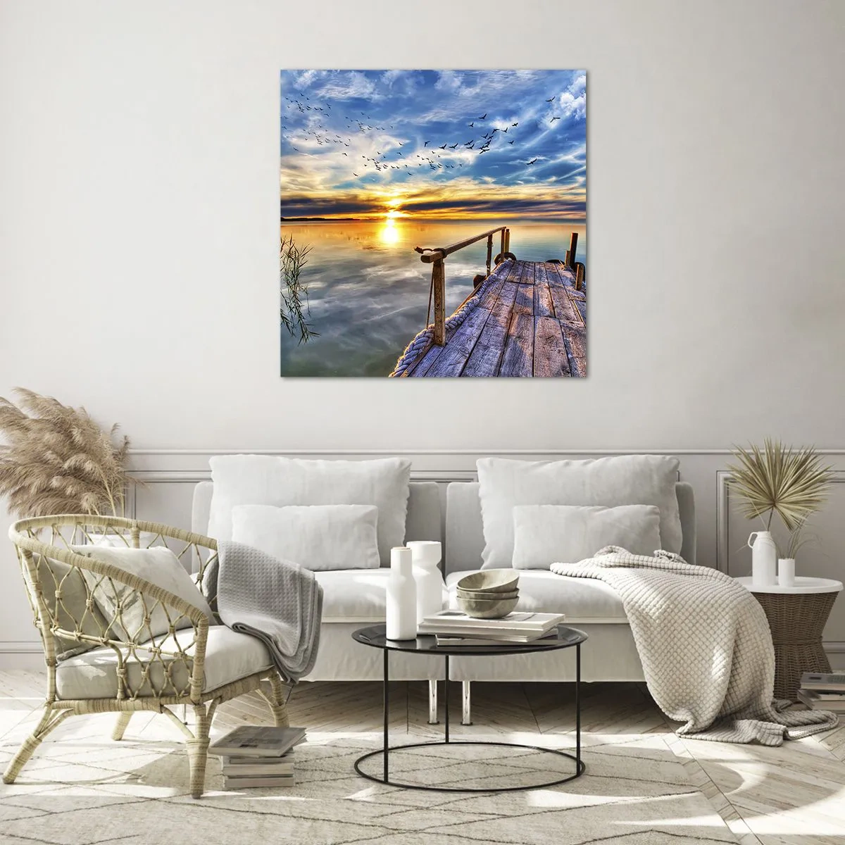 Obraz na skle - Vítr jde odpočívat - 40x40 cm