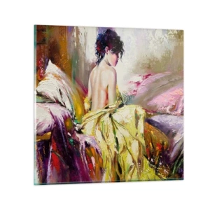 Obraz na skle - Mezi ústy a okrajem poháru - 70x70 cm