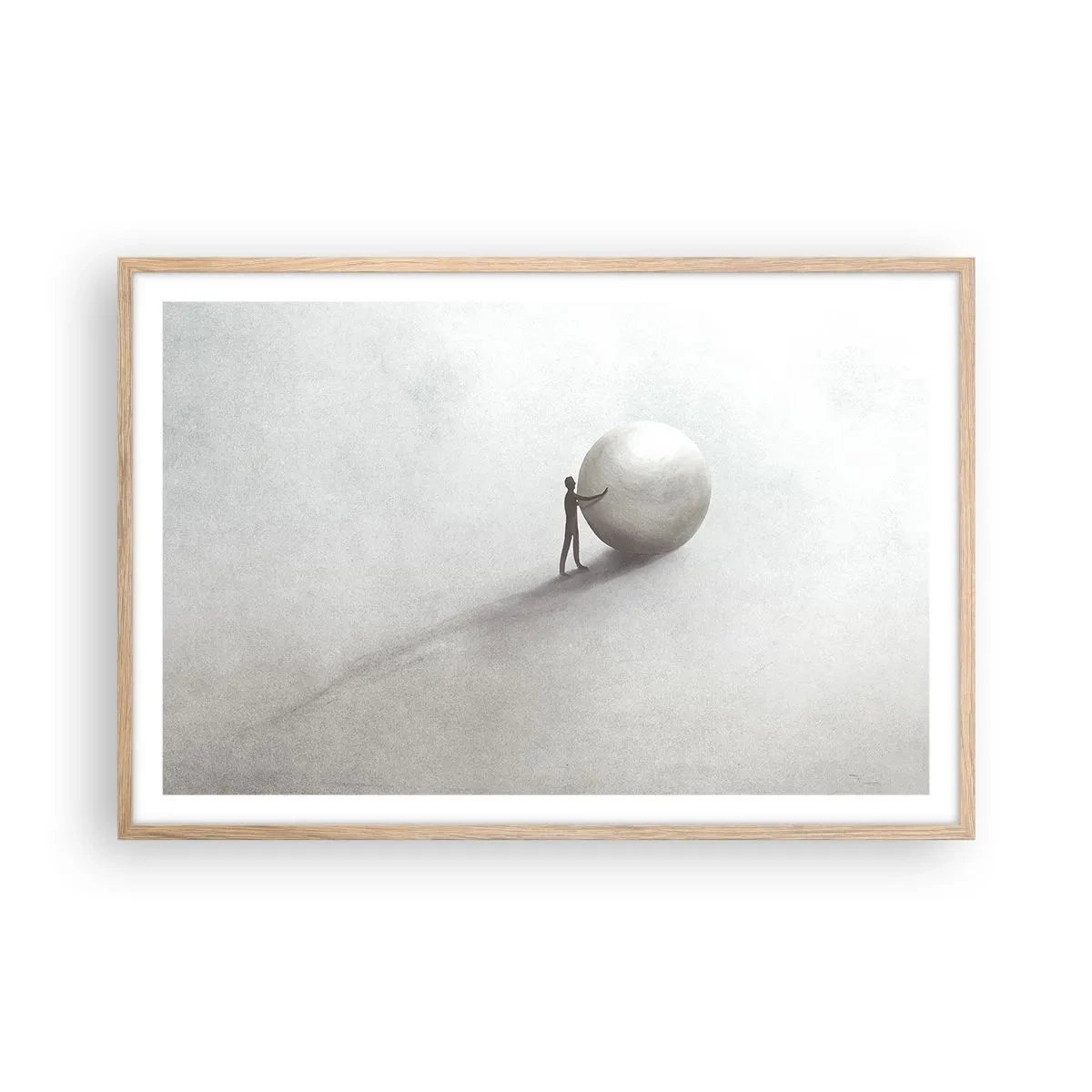 Plakát v rámu světlý dub - Hra života - 91x61 cm
