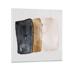 Obraz na skle - Kompozice zemitých barev - 70x70 cm