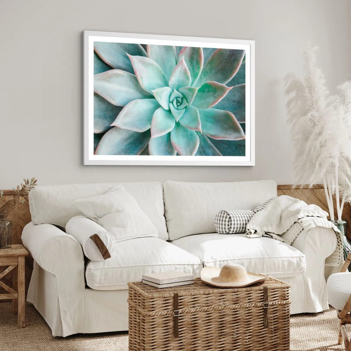 Plakát v bílém rámu - Srdce pouště - 91x61 cm
