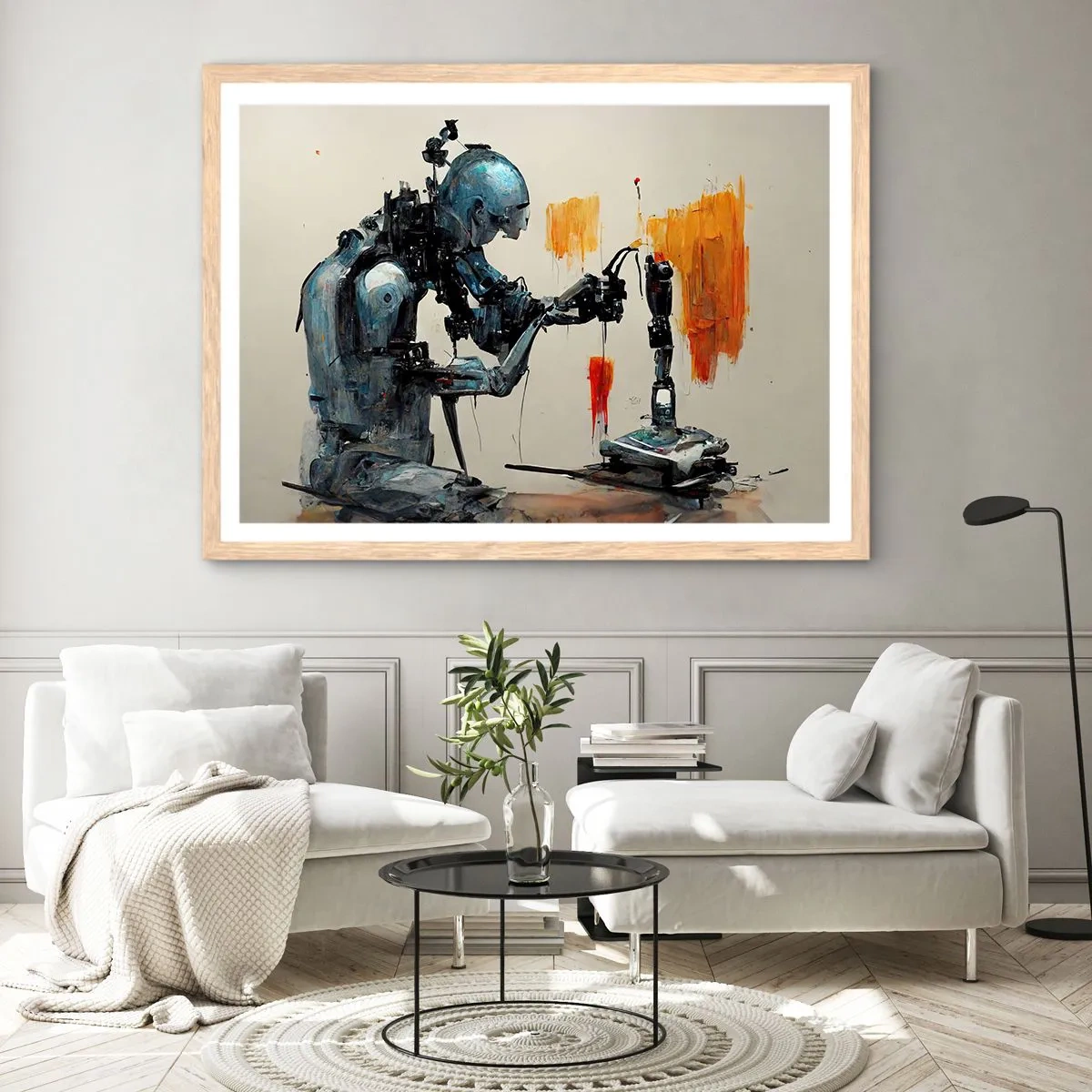 Plakát v rámu světlý dub - Už zítra… - 40x30 cm