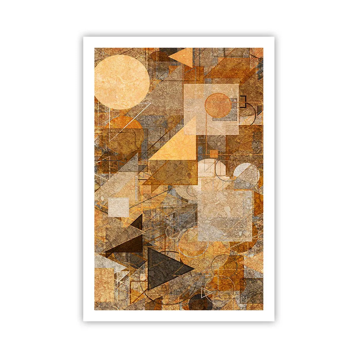 Plakát - Kubistická bronzová studie - 61x91 cm