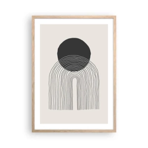 Plakát v rámu světlý dub - Chvění a jistota - 50x70 cm