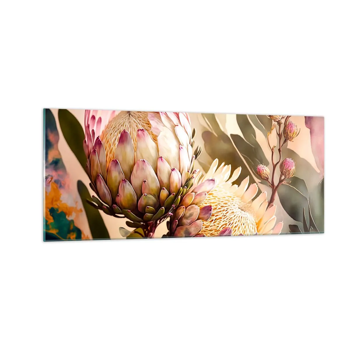 Obraz na skle - Něžně objaté - 100x40 cm