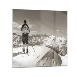 Obraz na skle - Stejné hory - 40x40 cm