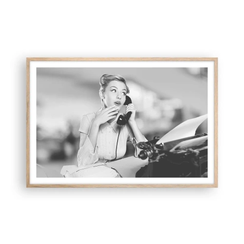 Plakát v rámu světlý dub - Halo, tady jsou 50. léta. - 91x61 cm