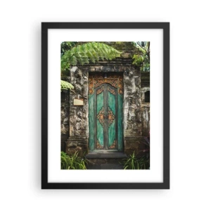 Plakát v černém rámu - Dveře do exotického světa - 30x40 cm