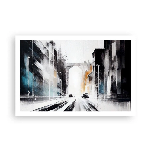 Plakát - Studie města: architektura a pohyb - 91x61 cm