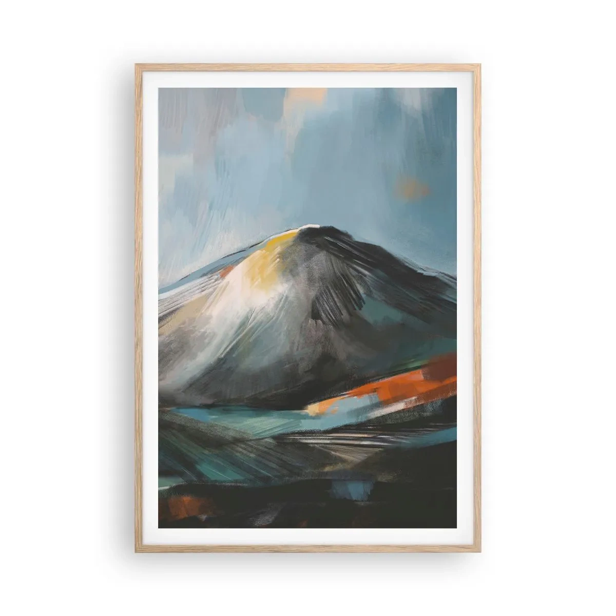 Plakát v rámu světlý dub - Syrové i krásné - 70x100 cm