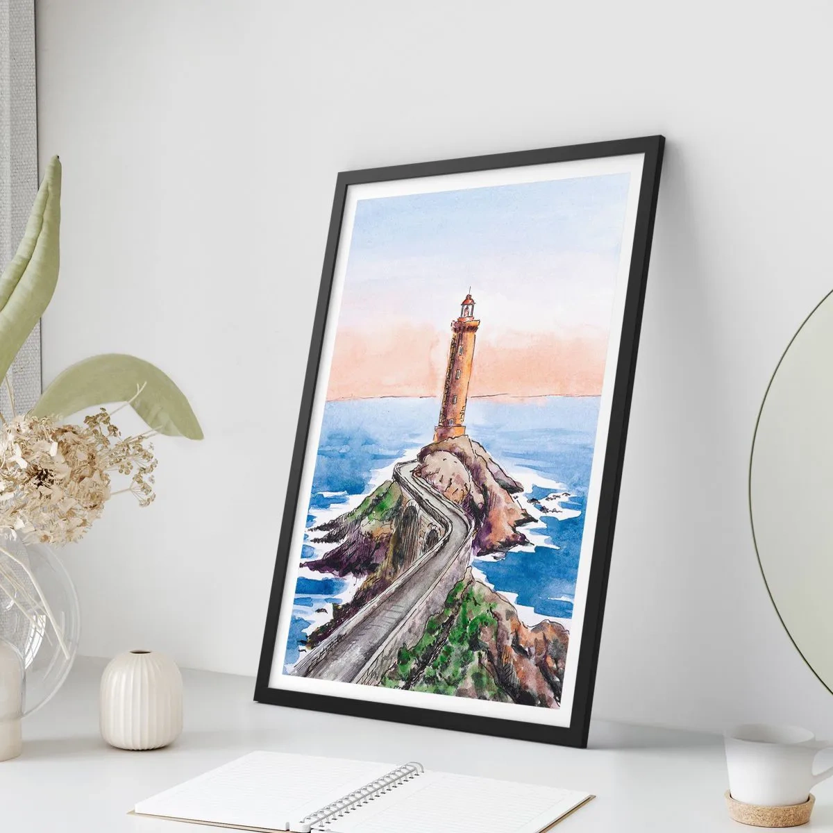 Plakát v černém rámu - Tváří v tvář moři - 70x100 cm