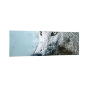 Obraz na skle - Seznamte se s vlčí duší - 160x50 cm