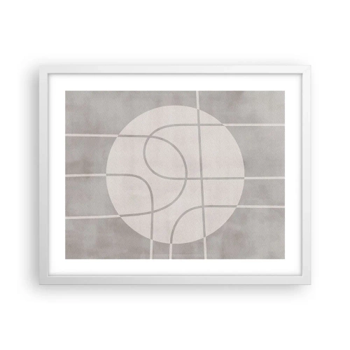 Plakát v bílém rámu - Kruhově a přímo - 50x40 cm