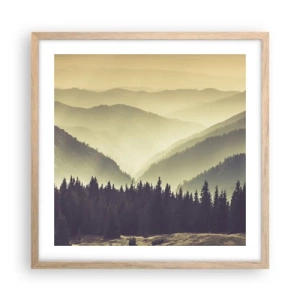 Plakát v rámu světlý dub - Za sedmero horami… - 50x50 cm