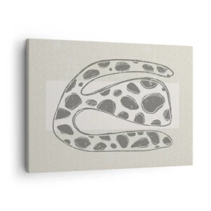 Obraz na plátně - Abstraktní organický vzor v odstínech šedé - 70x50cm - Bizarní bytost - Moderní nástěnná dekorace do obývacího pokoje a ložnice ARTTOR