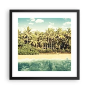 Plakát v černém rámu - Co třeba tady? - 40x40 cm