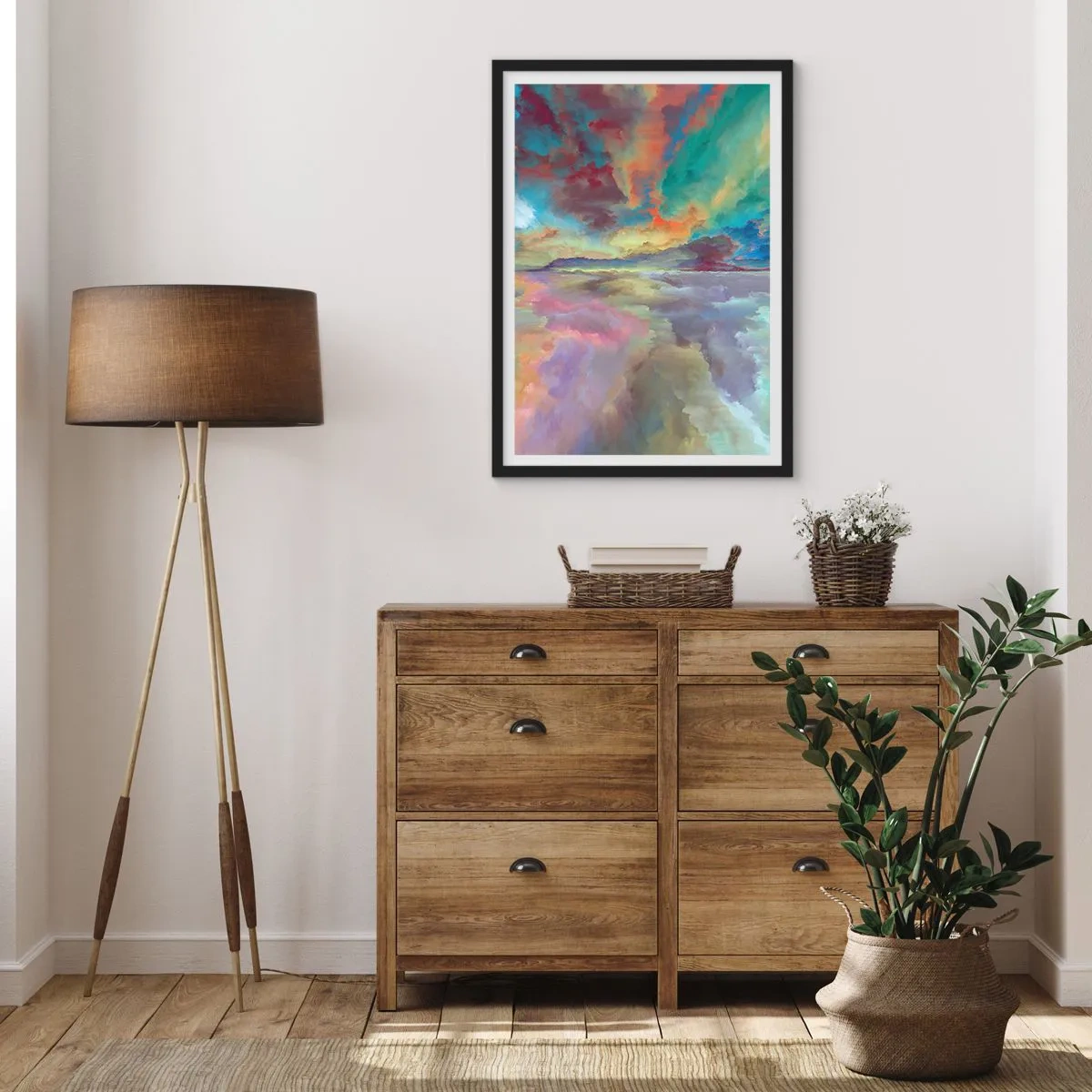 Plakát v černém rámu - Dvě nebe - 70x100 cm