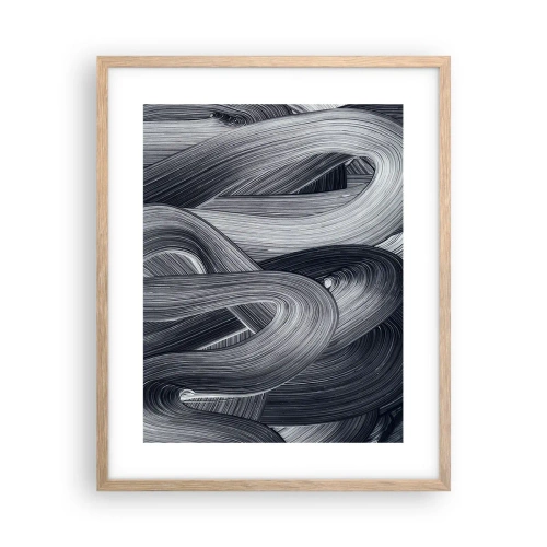 Plakát v rámu světlý dub - Plynulost reality - 40x50 cm