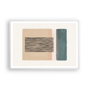 Plakát v bílém rámu - Všechno v pořádku - 100x70 cm