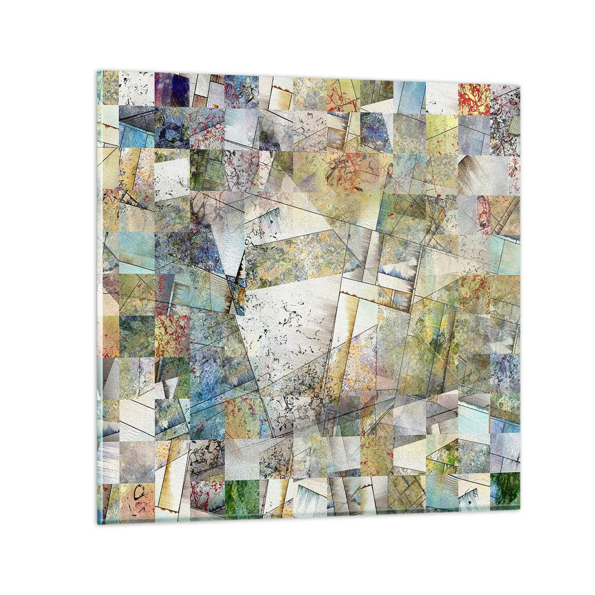 Obraz na skle - Geometrické přeskupení - 40x40 cm