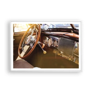 Plakát v bílém rámu - Závan luxusu z minulosti - 100x70 cm
