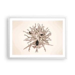 Plakát v bílém rámu - Rozkvět v tanci - 70x50 cm