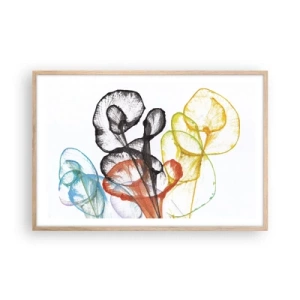 Plakát v rámu světlý dub - Květiny s duší - 91x61 cm