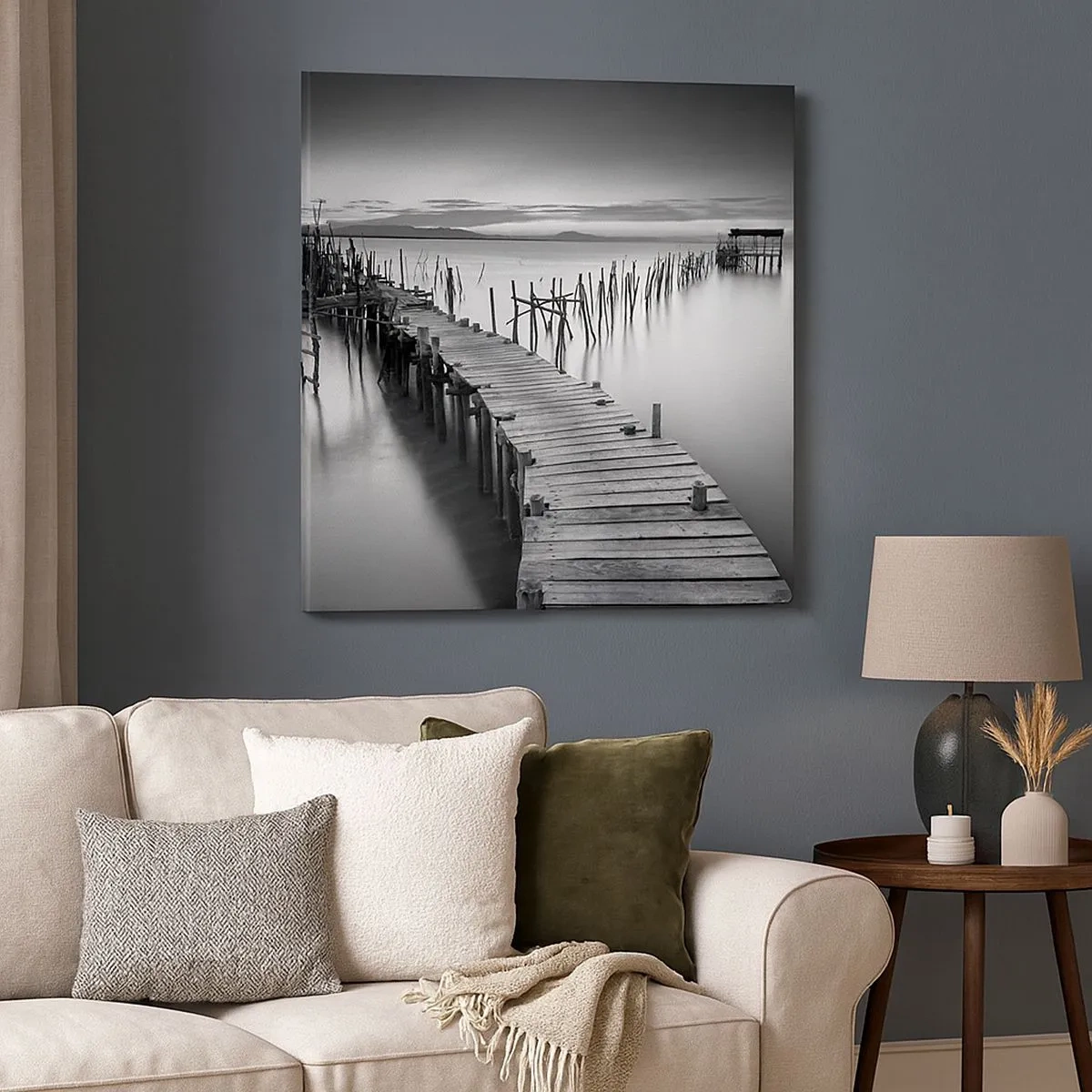 Obraz na plátně - Klid zapomenutého břehu - 30x30 cm