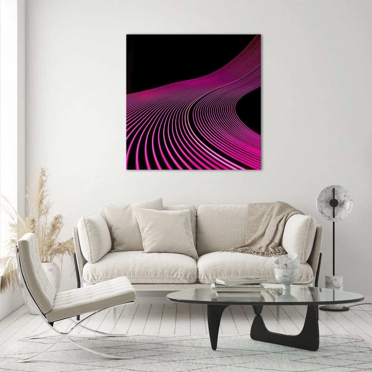 Obraz na skle - Alej světla - 30x30 cm