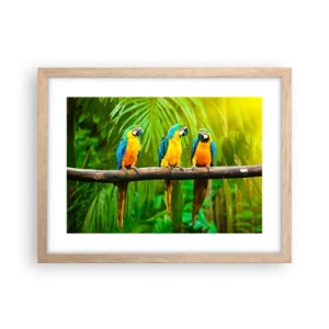 Plakát v rámu světlý dub - Slyšela jsi, že ona…? - 40x30 cm