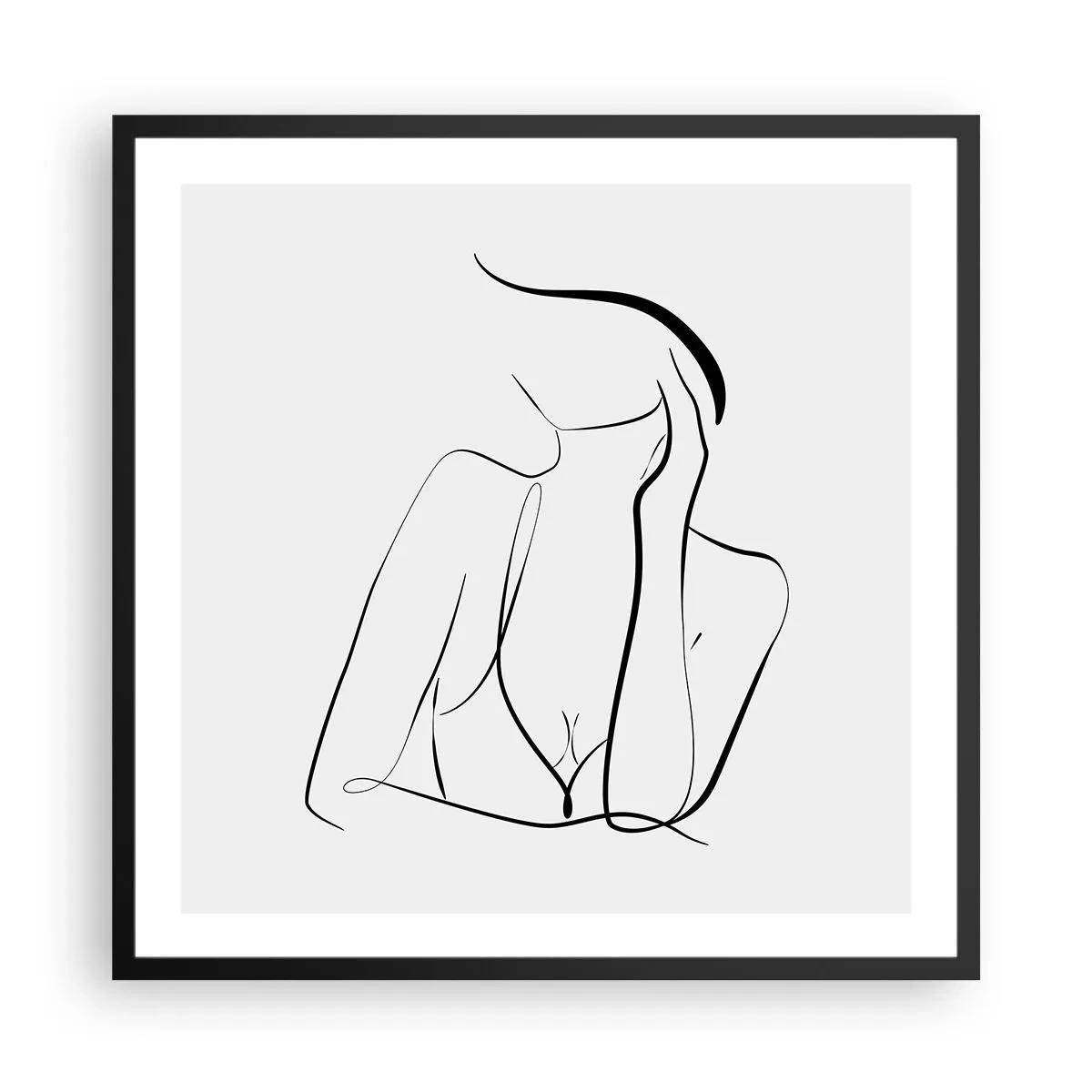 Plakát v černém rámu - Na vlně snů - 60x60 cm