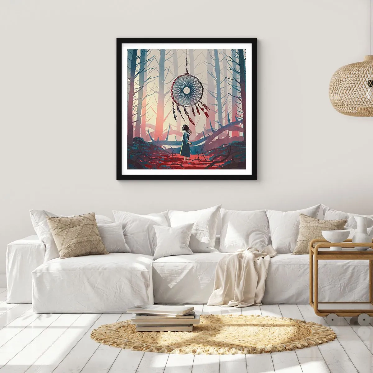 Plakát v černém rámu - Tajný rituál štěstí - 50x50 cm